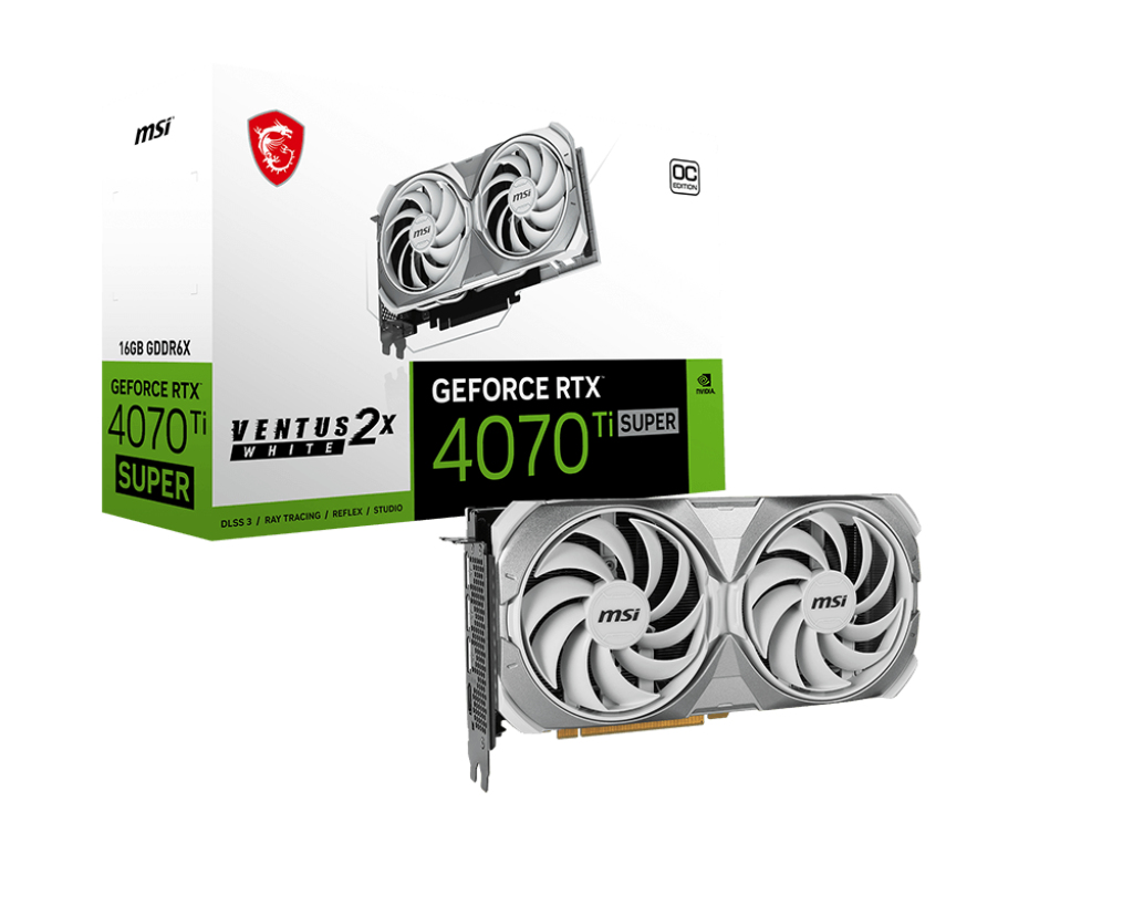 MSI GeForce RTX 4070 Ti SUPER 16G VENTUS 2X WHITE OC – image 2