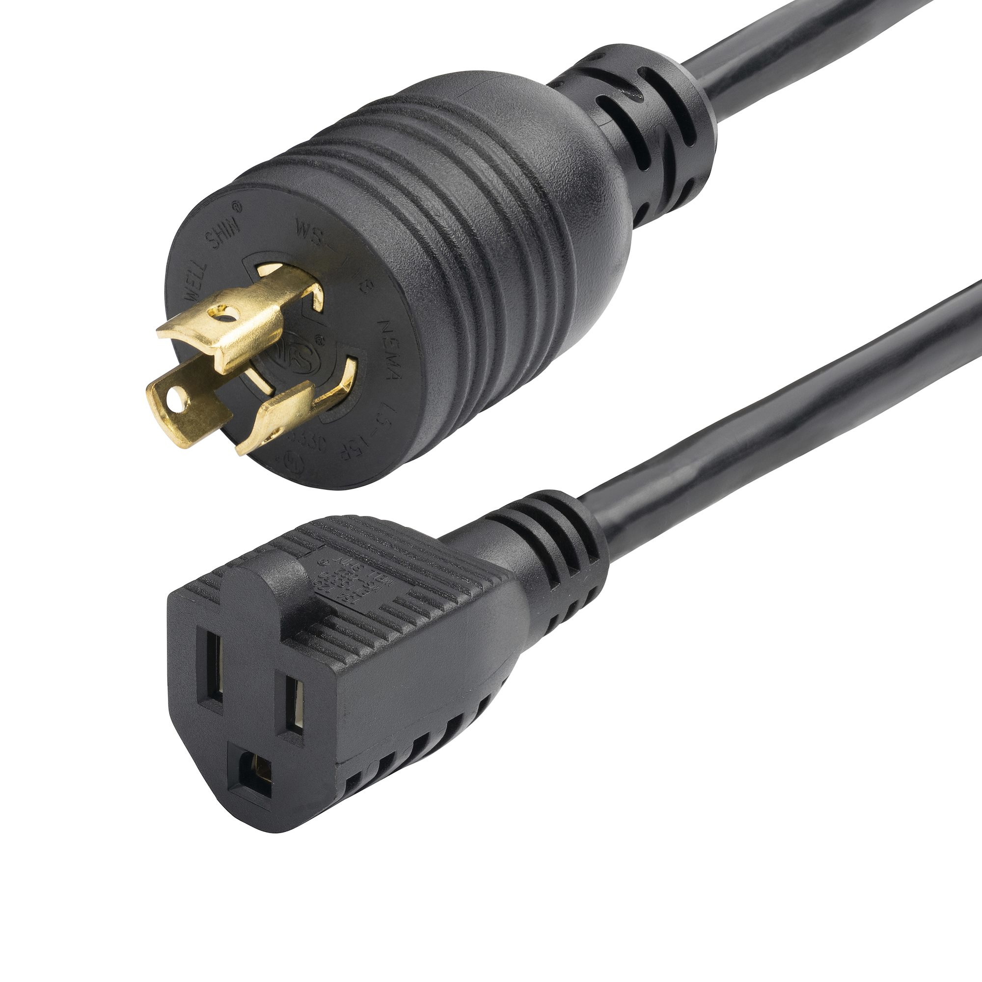 Resim StarTech.com 0.3m Güç Kablosu, NEMA L5-15P - NEMA 5-15R, Siyah