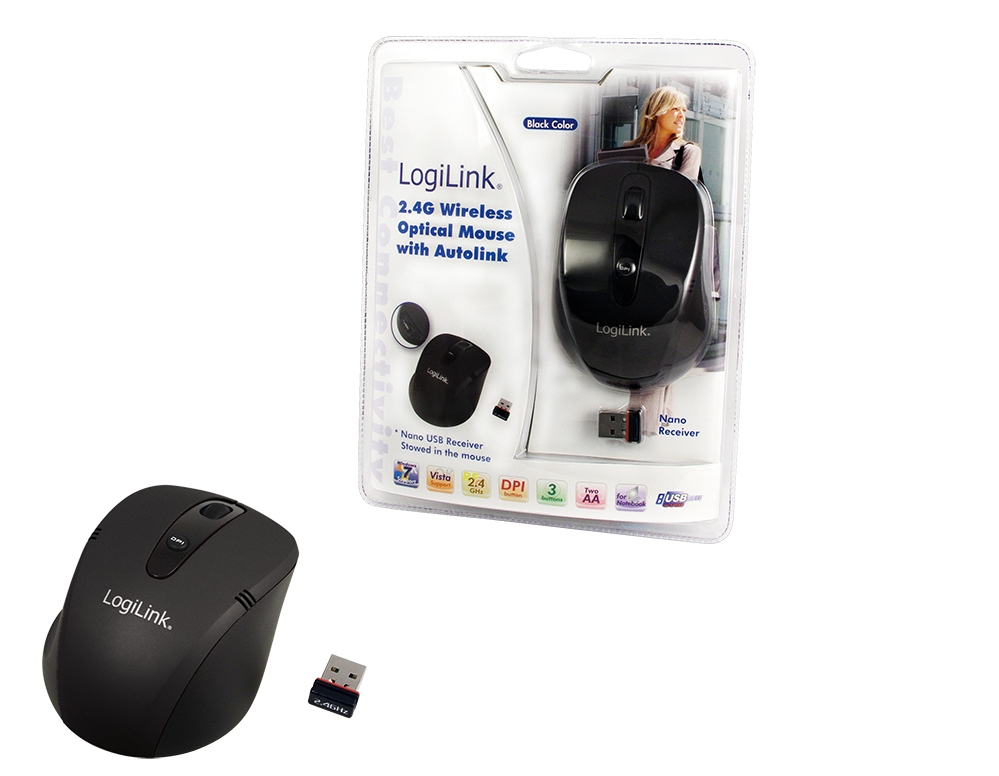 LogiLink ID0033 mouse RF Wireless Optical 1600 DPI – image 1