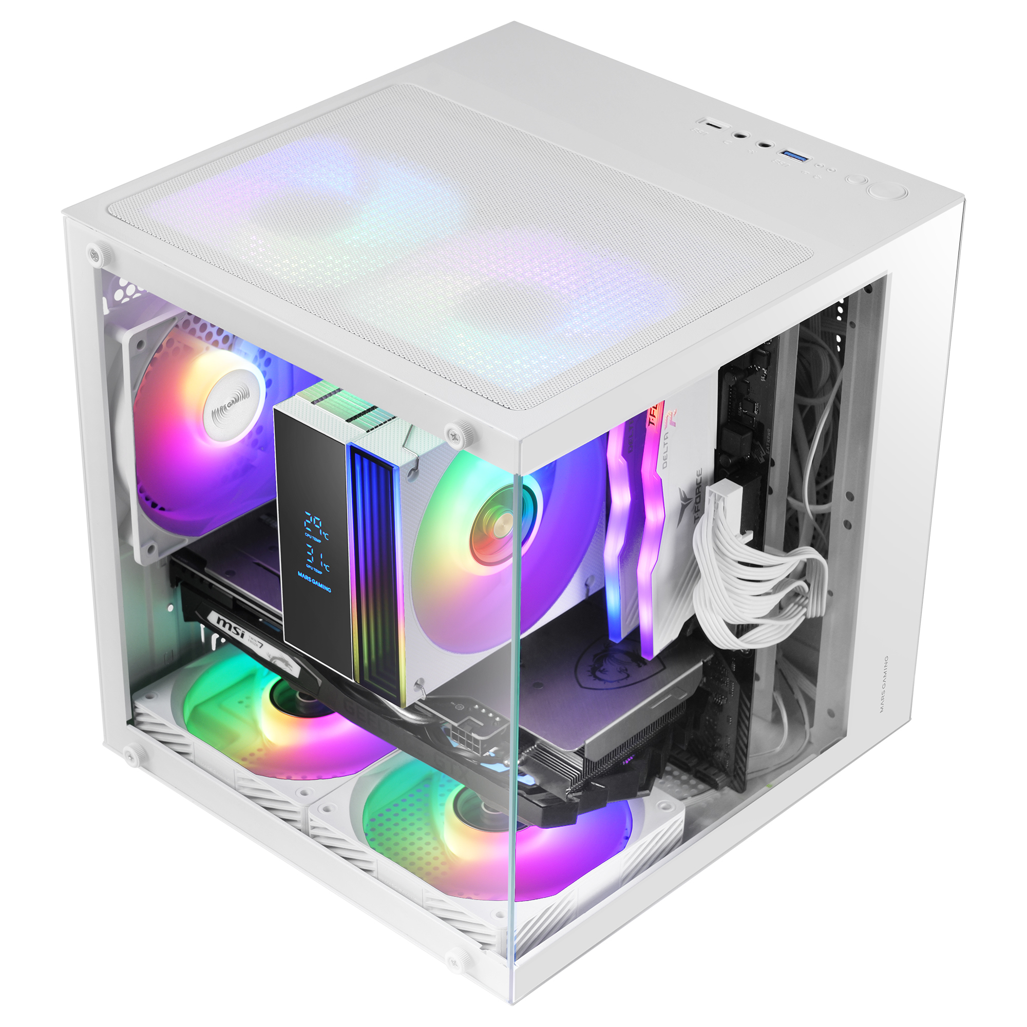Mars Gaming MC-CUBEW computer case Mini Tower White – image 3