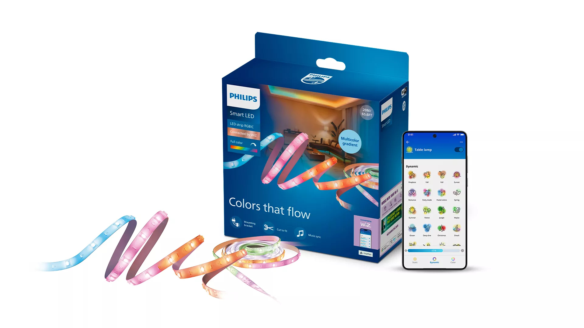 Philips by Signify Philips Smart RGBIC LED Light Strip, 20 m, Type G, Connected by WiZ – image 2
