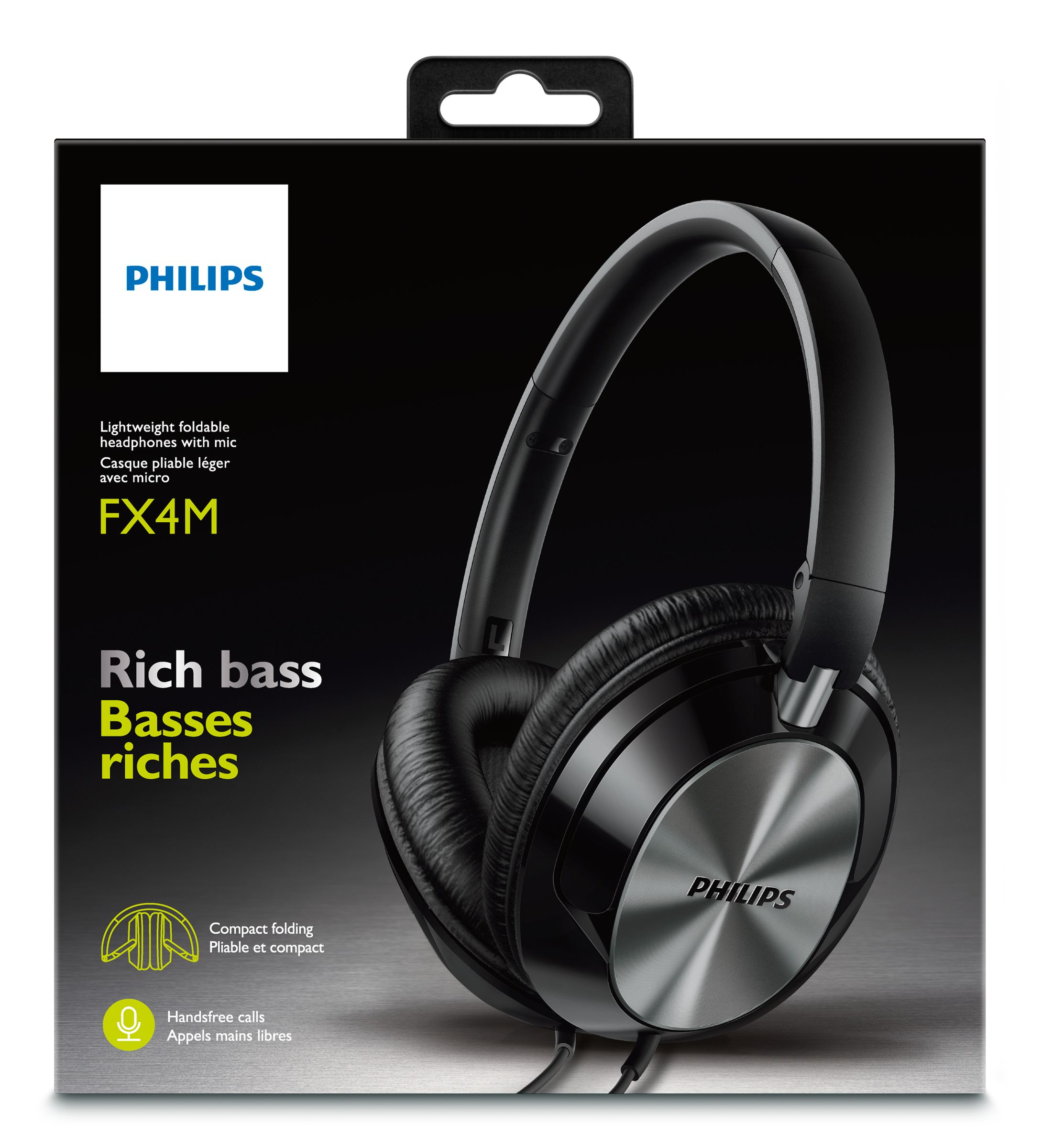 Philips FX4MNL/00 headphones/headset Wired Head-band Black, Metallic – image 2