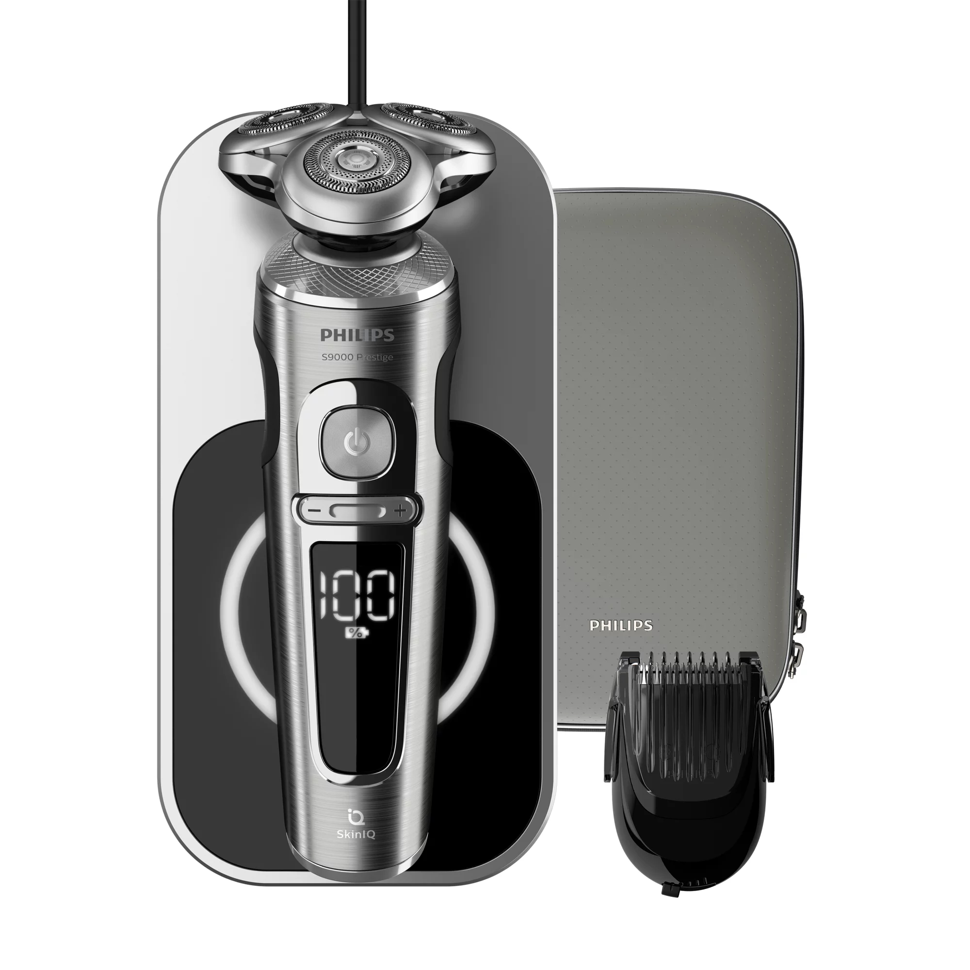 Philips Shaver S9000 Prestige SP9861/16R1 men's shaver Rotation shaver Black, Silver
