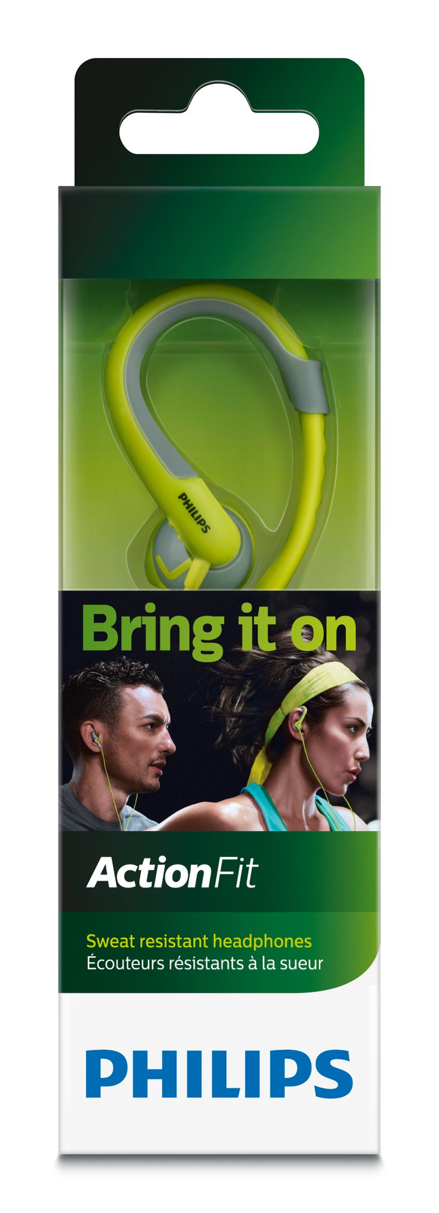 Philips ActionFit SHQ1250TLF/27 headphones/headset Wired Ear-hook, In-ear Grey, Lime – image 2