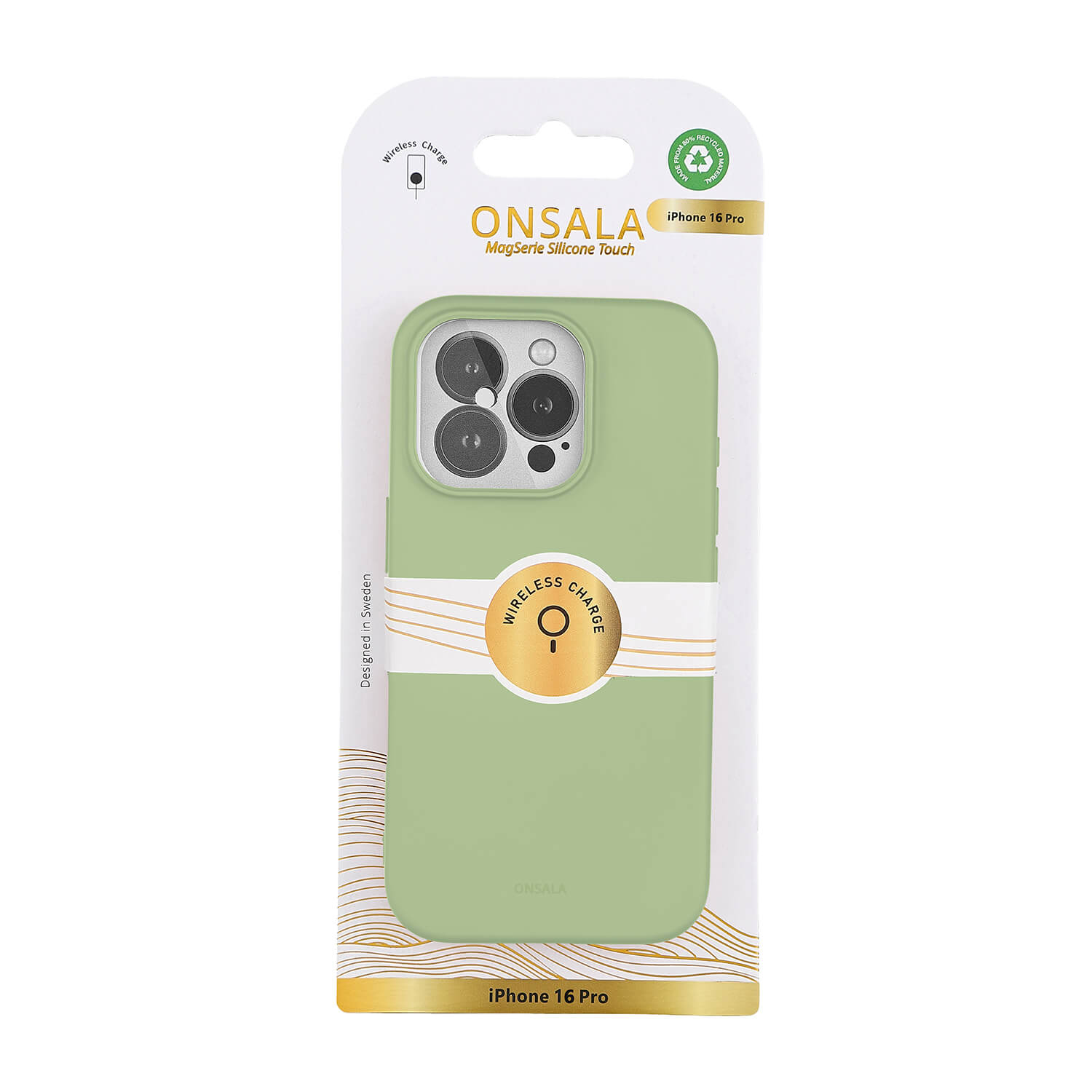 Onsala Phone Case with Silicone Feel Lime - iPhone 16 Pro – image 2