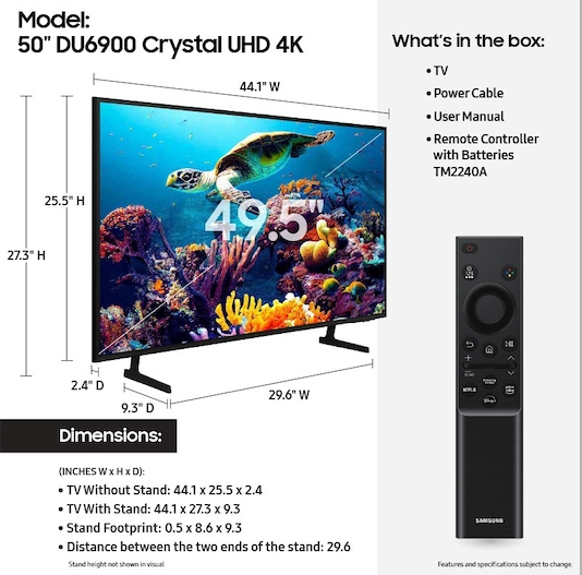 Samsung UN50DU6900FXZA TV – image 4