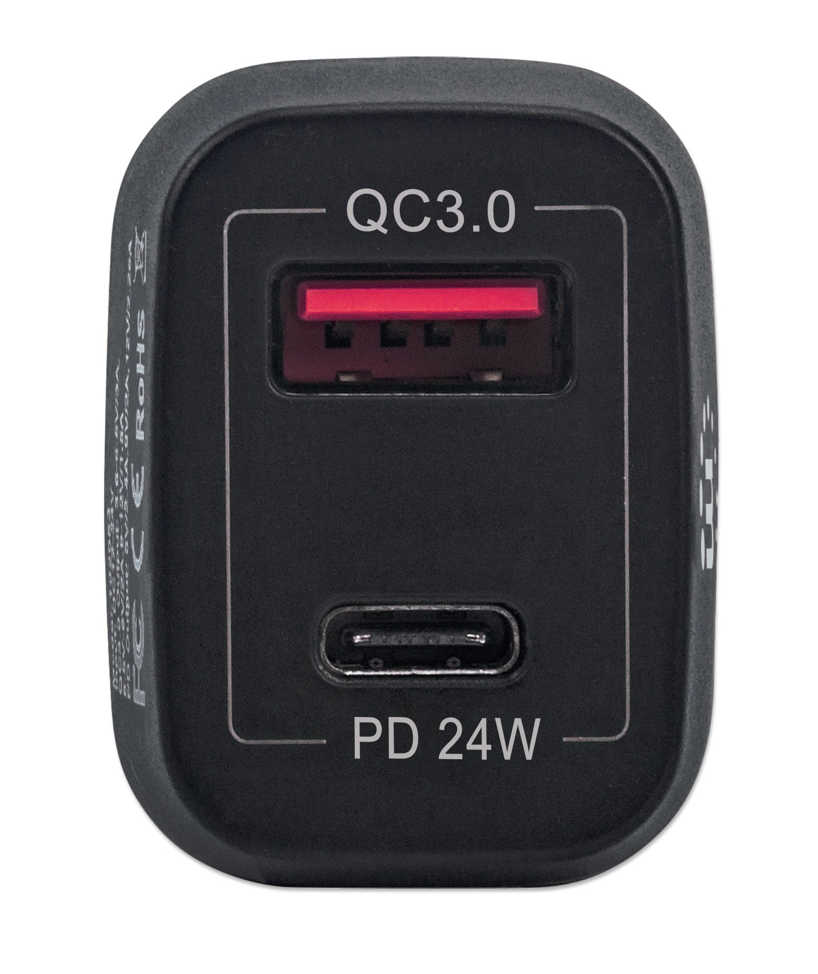 Manhattan Car/Auto Charger, USB-C & USB-A Outputs, USB-C Power Delivery up to – image 3