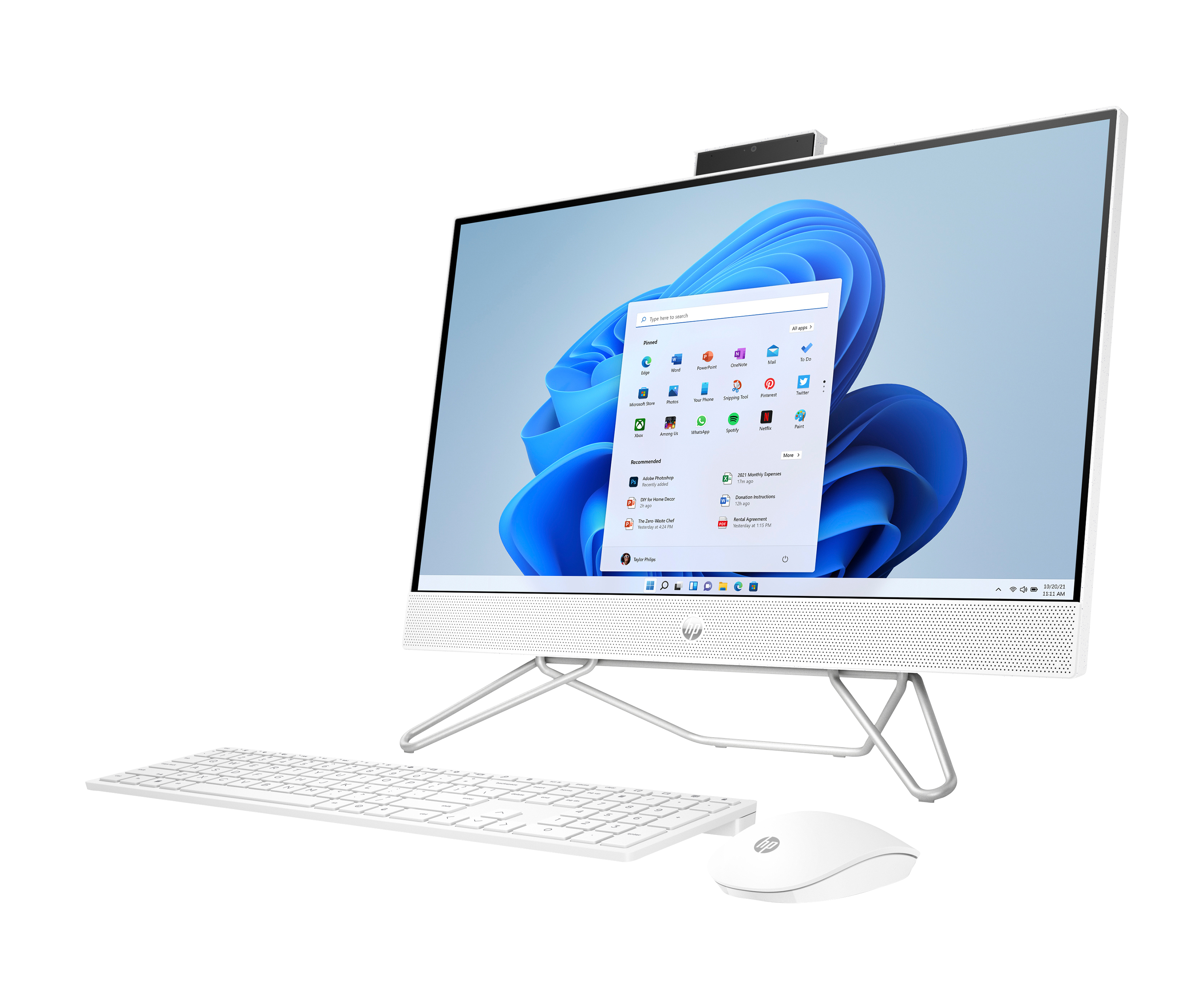 HP 24-cb1008na Intel® Core™ i3 i3-1215U 60.5 cm (23.8″) 1920 x 1080 pixels All-in-One PC 4 GB DDR4-SDRAM 256 GB SSD Windows 11 Home Wi-Fi 5 (802.11ac) White image 8