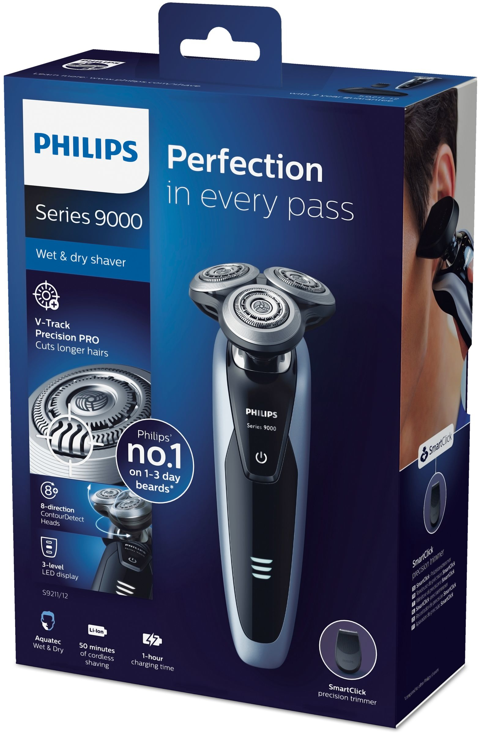 Philips SHAVER Series 9000 Wet and dry electric shaver – image 2