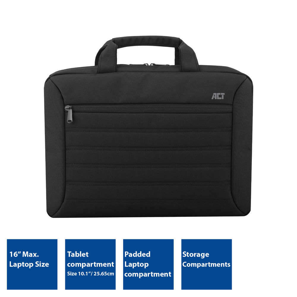 ACT Urban shoulder bag for laptops up to 16”, made from recycled plastic bottles – image 3