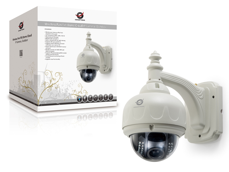 Conceptronic Wireless Pan/Tilt Dome Cloud IP Camera, Outdoor – image 5