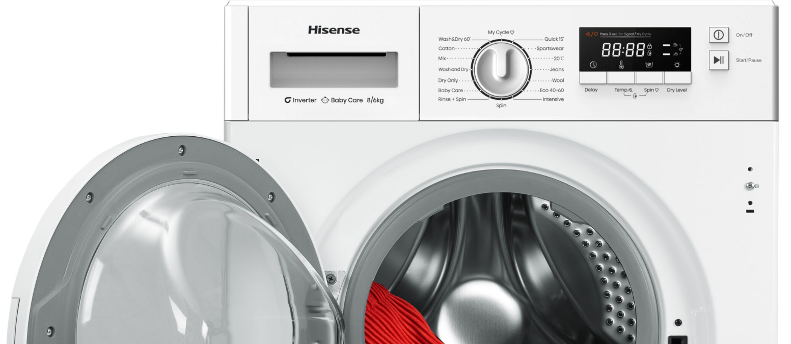 Hisense WD3M841BWIES washer dryer Built-in Front-load White – image 2