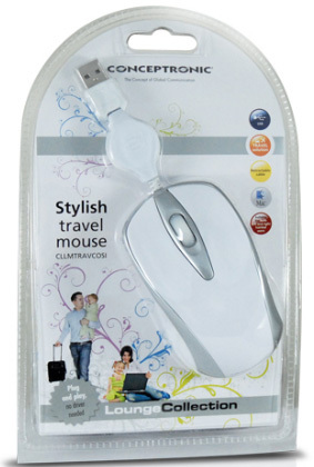 Conceptronic CLLMTRAVCOSI mouse USB Type-A Optical 800 DPI – image 2