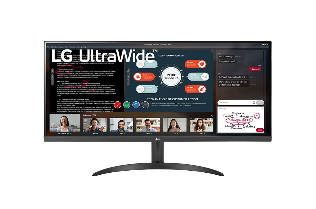 LG 34WP500-B computer monitor – image 1