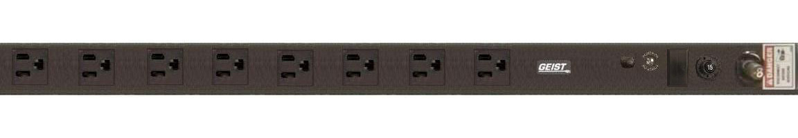 Vertiv Geist NSVKN080-101S15 power distribution unit (PDU) 8 AC outlet(s) 0U Black