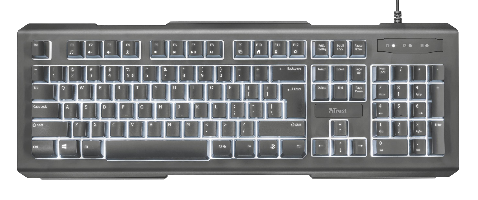 Trust Lito keyboard Universal USB QWERTZ German Black