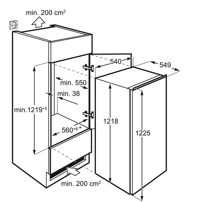 Electrolux LRB3AF12S fridge Built-in – image 3