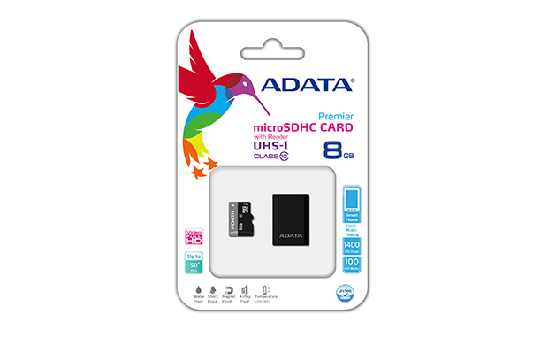 ADATA Premier microSDHC UHS-I Class10 8GB – image 1