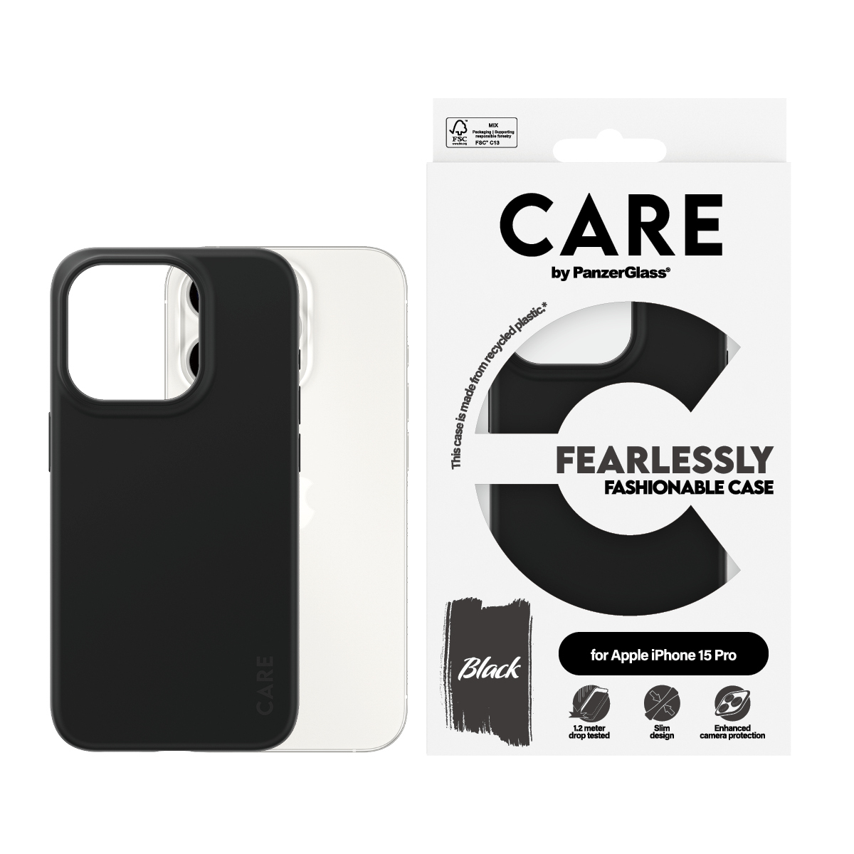 PanzerGlass CARE™ by PanzerGlass® Case Black iPhone 15 Pro | Bulk – image 2