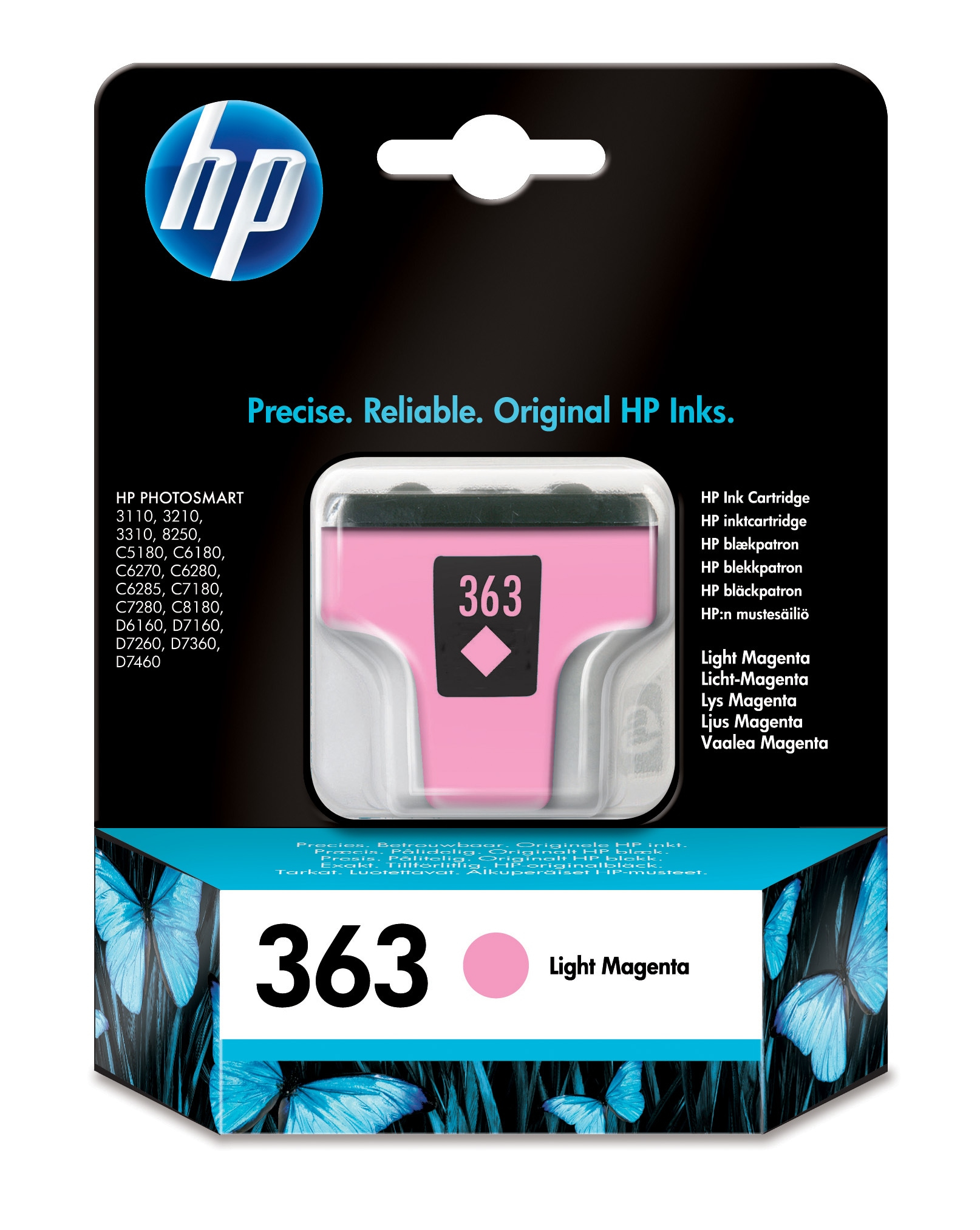 HP 363 lys magenta printerpatron med Vivera blæk – image 1