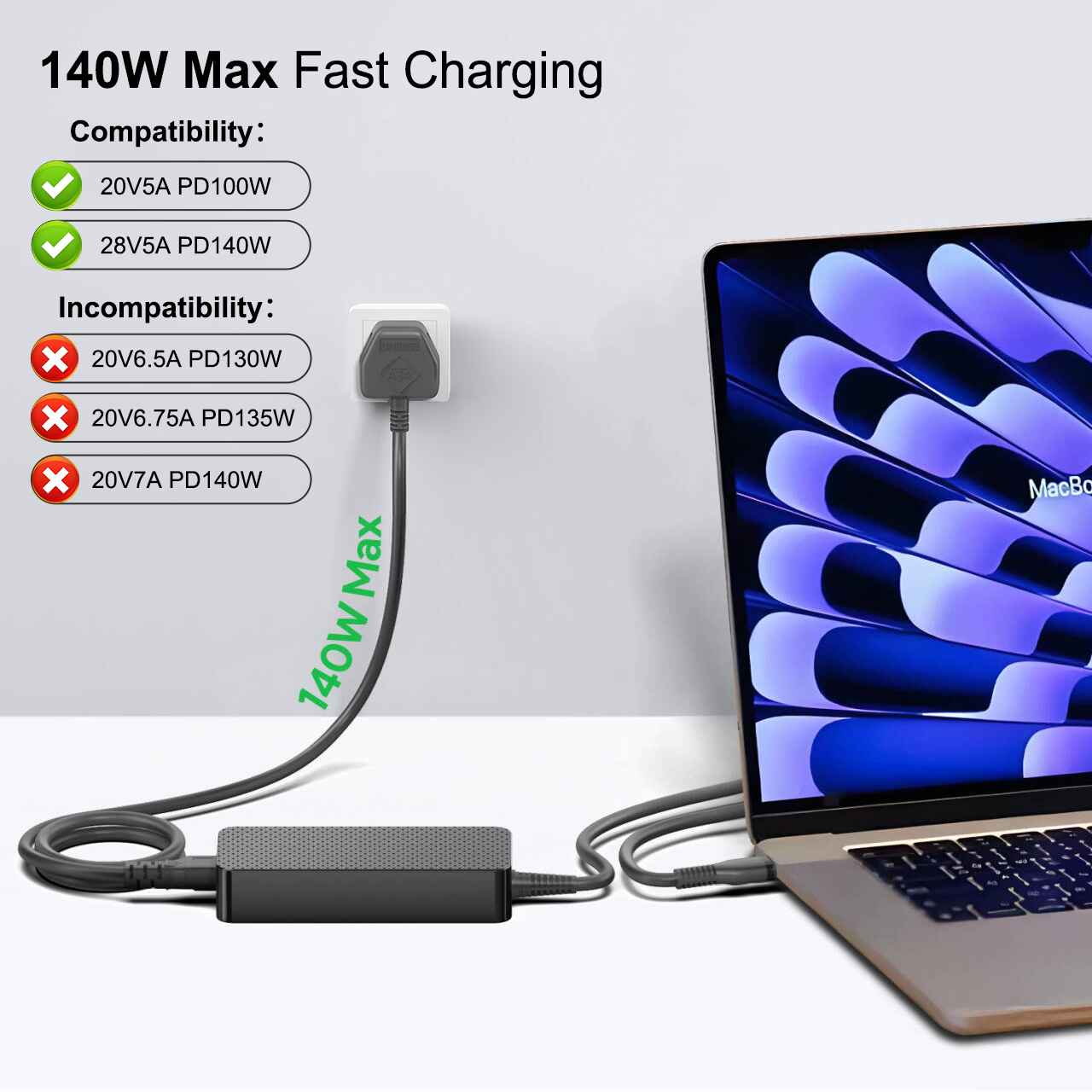 Origin Storage Origin 140W USB-C Adapter with UK Cable – image 6