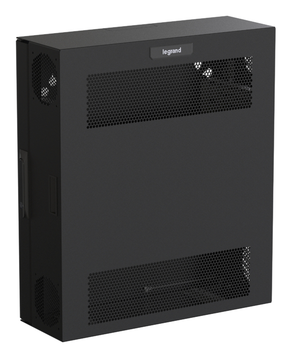 Legrand Compact Edge Cabinet, 4 RU, Perforated Door - Black