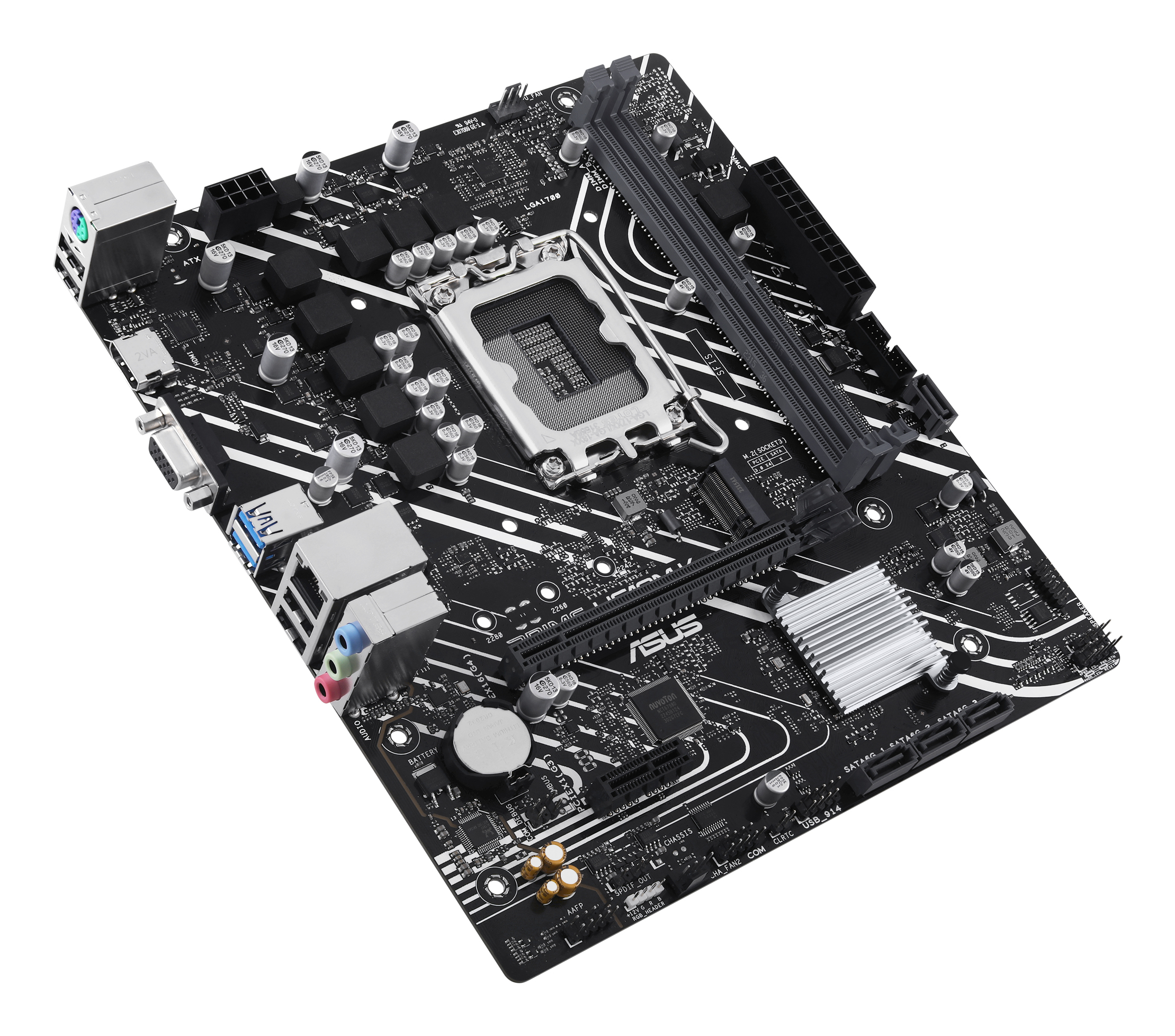 Tarjeta Madre ASUS PRIME H610M-K - Socket 1700 - 2x DDR5 - 4800/5200/5600MHz - HDMI - VGA - USB 2.0/3.2 - Micro ATX - PRIME H610M-K