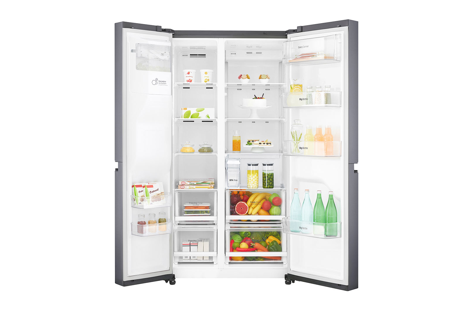 LG GSL471ICEZ side-by-side refrigerator Freestanding – image 2