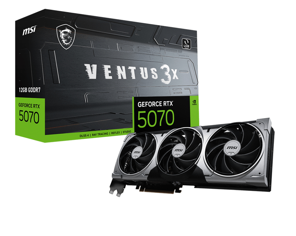 MSI GEFORCE RTX 5070 12G VENTUS 3X – image 1