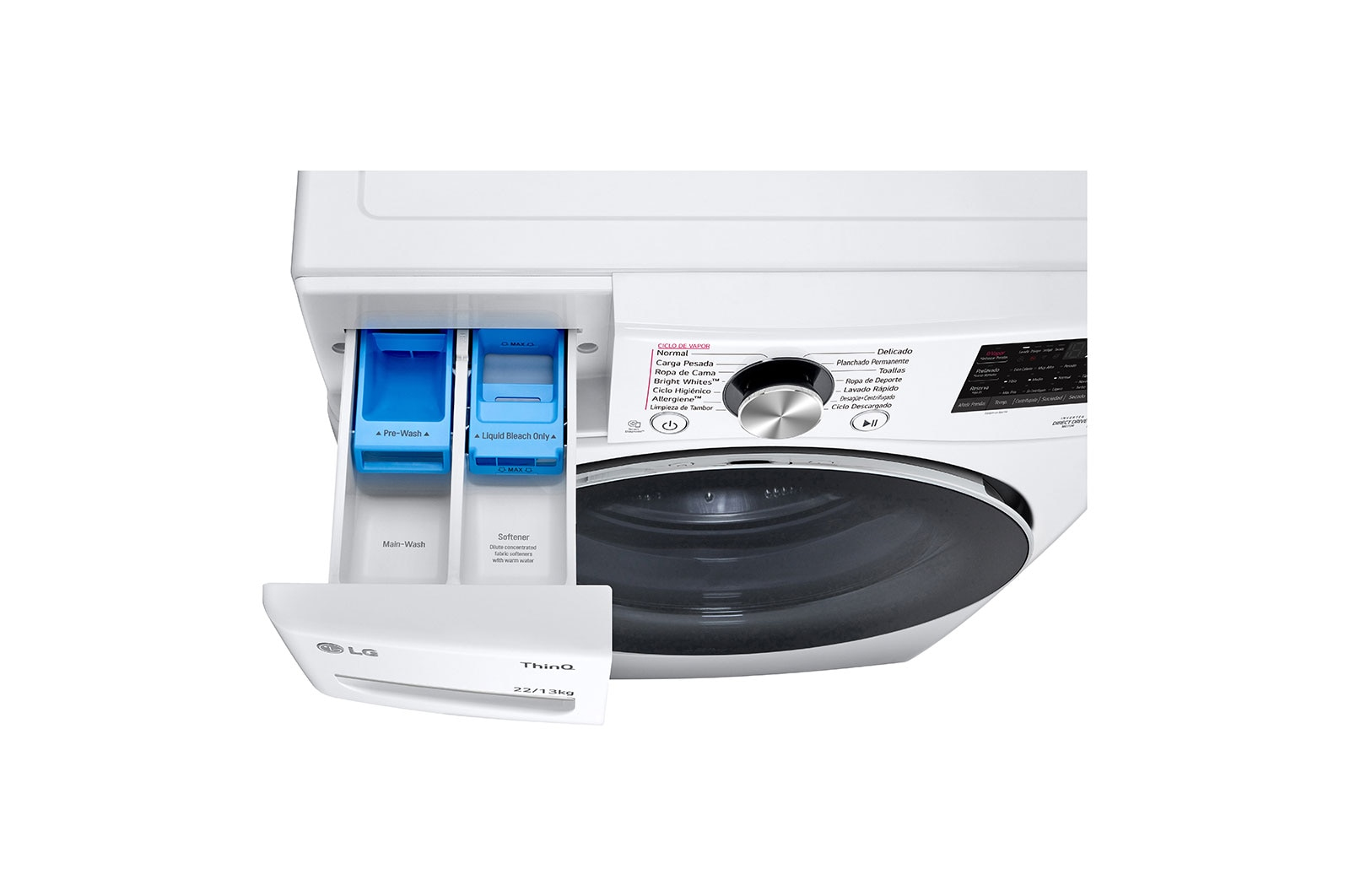 LG WD22WV26R washer dryer Freestanding Front-load White – image 8