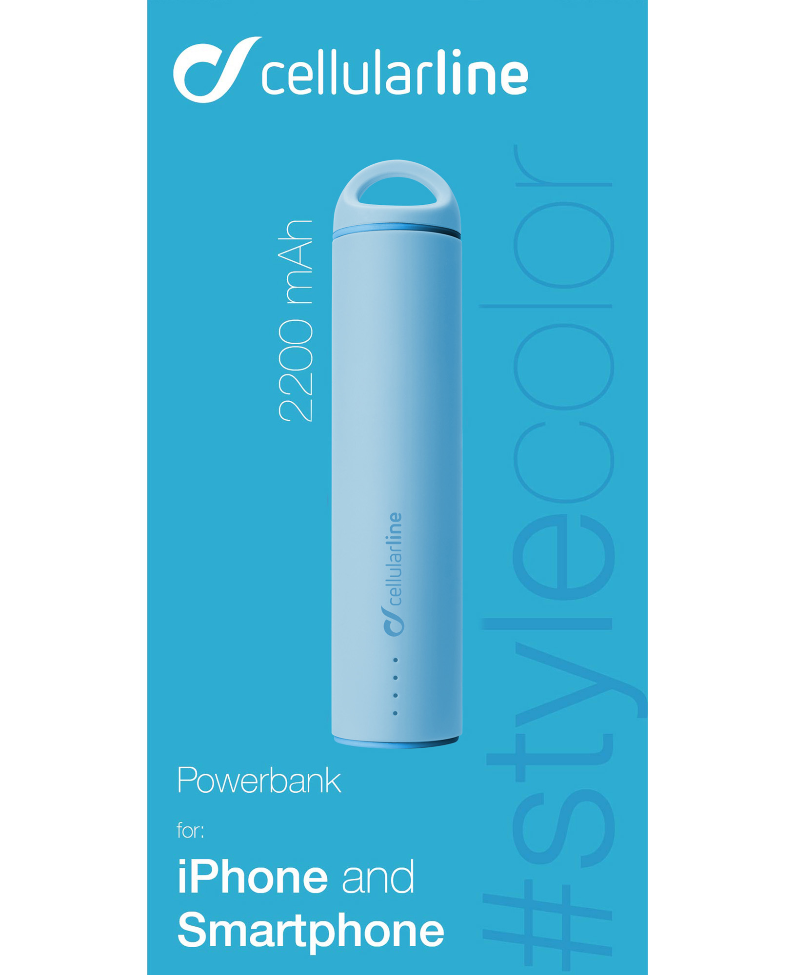 Cellularline Powerbank #Stylecolor 2200 - Universal – image 2