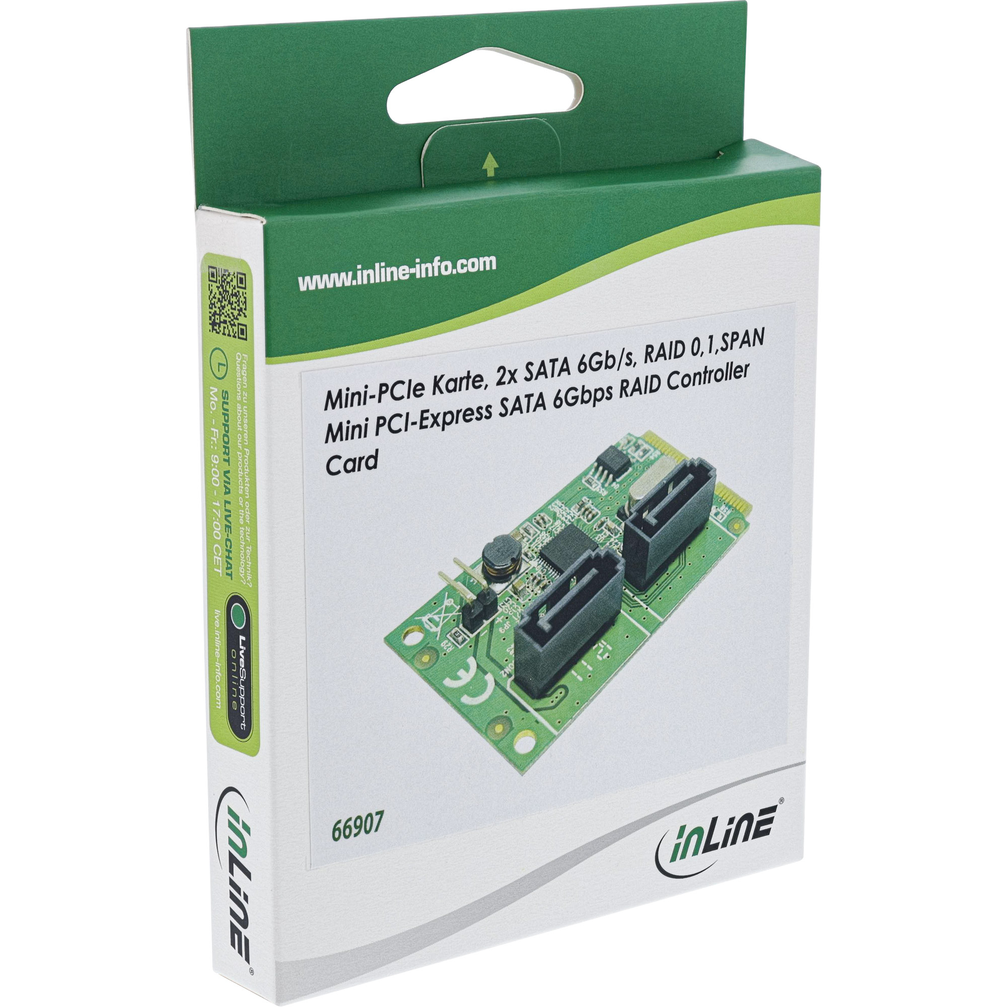 InLine Mini-PCIe 2.0 Card 2x SATA – image 3