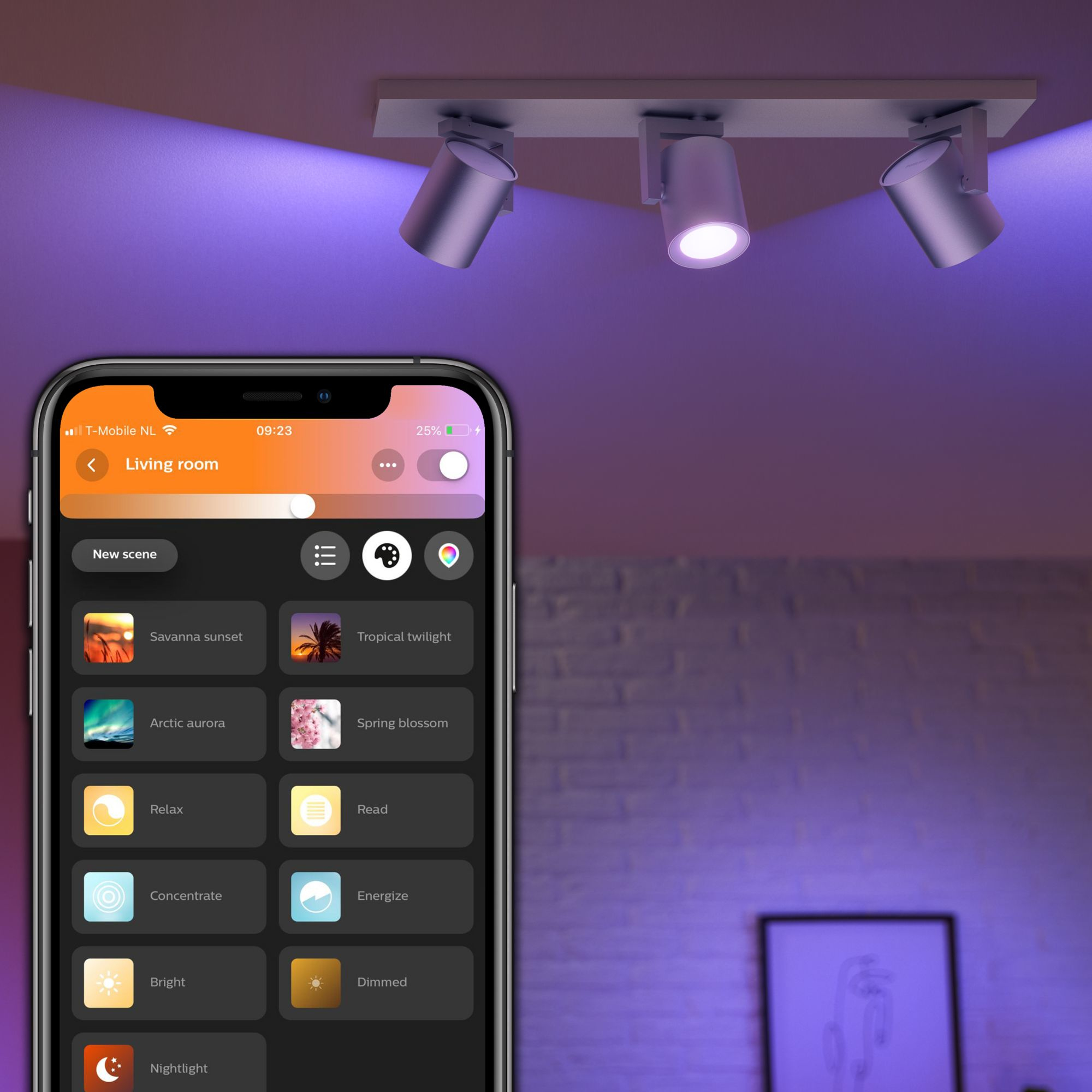 Philips by Signify Philips Hue White and colour ambience Argenta triple spotlight – image 8