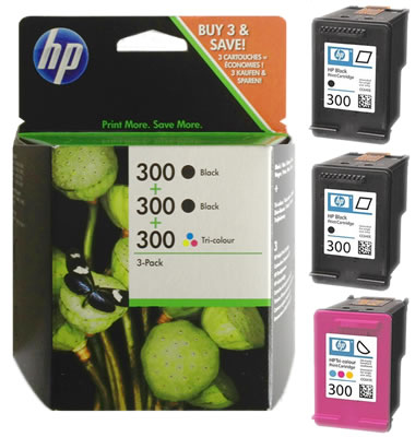HP 300 ink cartridge 3 pc(s) Original Black, Cyan, Magenta, Yellow