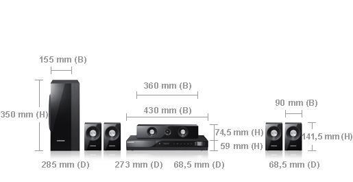 Samsung HT-C550 home cinema system 5.1 channels – image 4