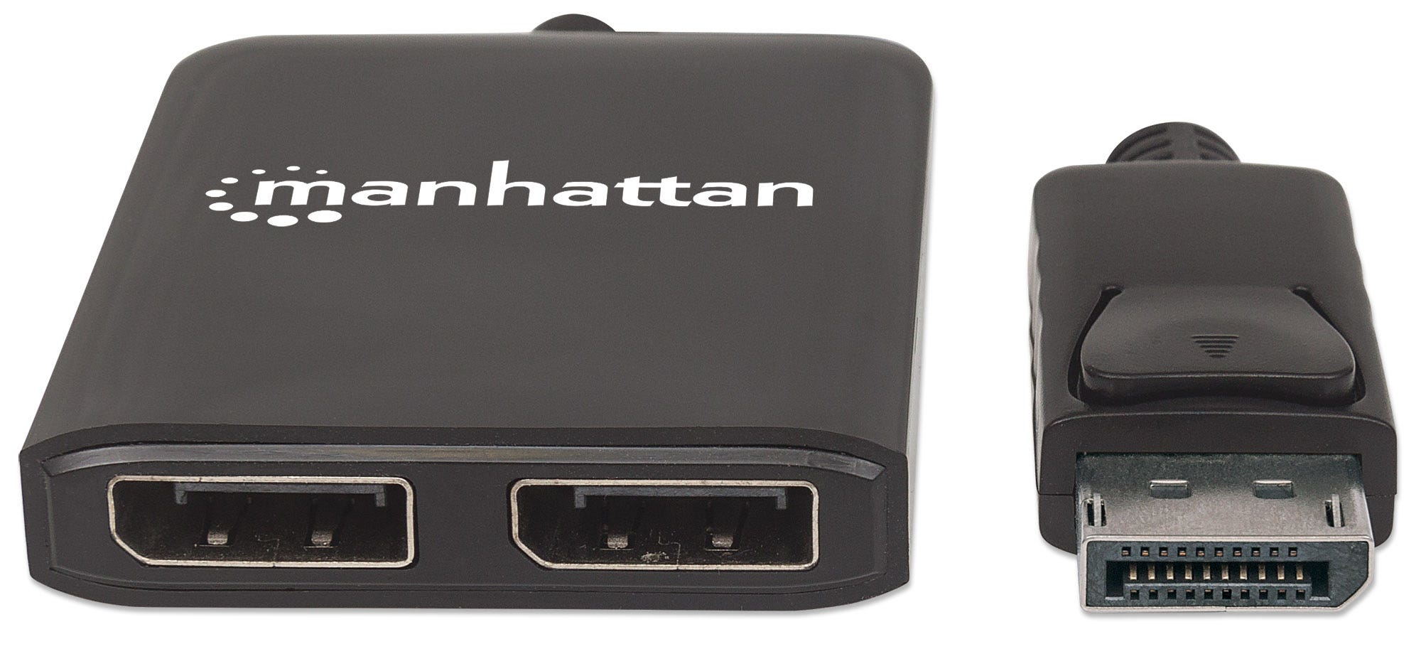 Manhattan DisplayPort 1.2 to 2-Port DisplayPort 1.2 Splitter Hub with MST, 4K@30Hz, USB-A Powered, Video Wall Function, Black, MST = Multi-Stream Transport, 3 Y – image 3