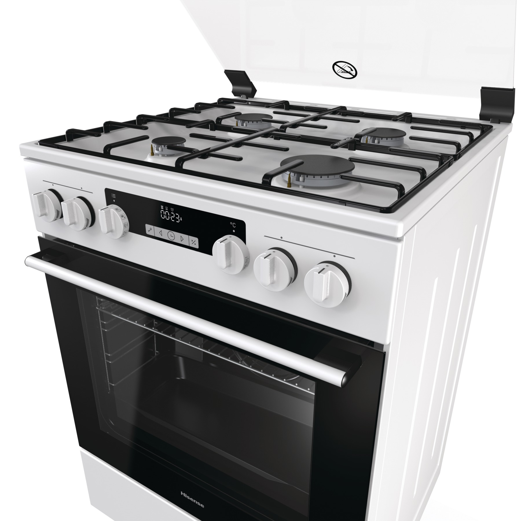 Hisense HC6521BW cooker Freestanding cooker Electric Gas White – image 2
