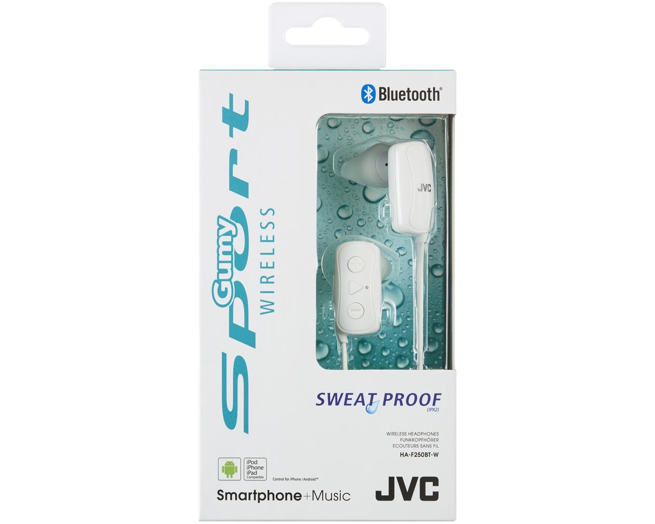 JVC HA-F250BT-WE headphones/headset Wireless In-ear Sports Bluetooth White – image 2
