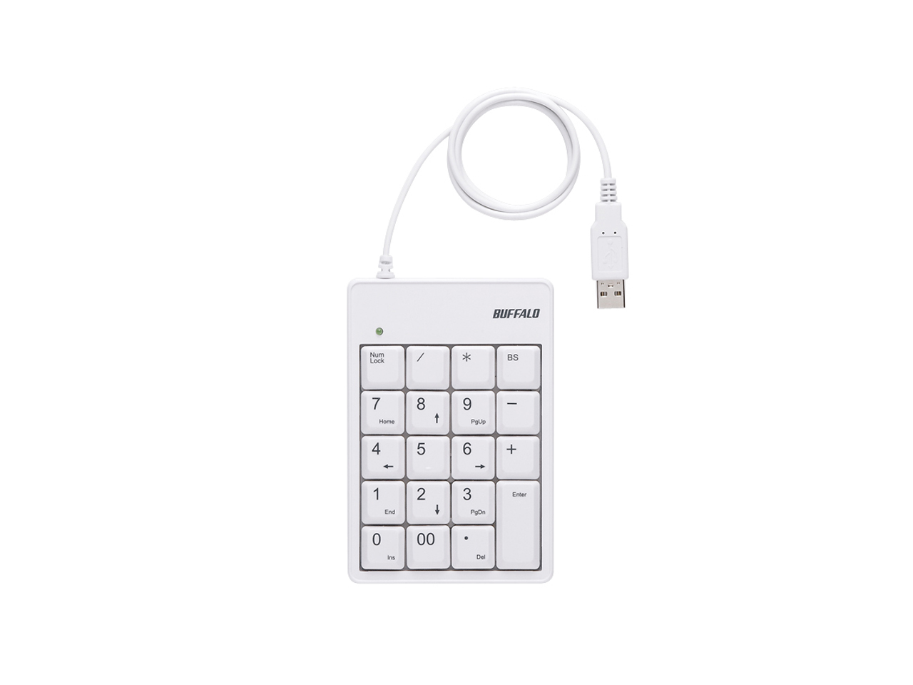 Buffalo BSTK10WH numeric keypad Laptop USB White – image 2