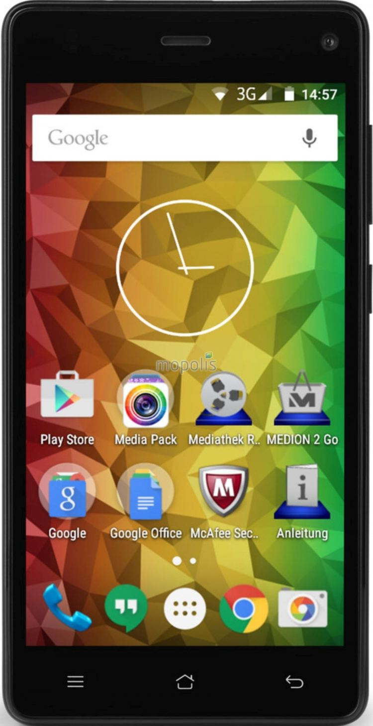 MEDION LIFE E5001 12.7 cm (5") Dual SIM Android 5.0 3G 1 GB 8 GB 2400 mAh Black – image 1