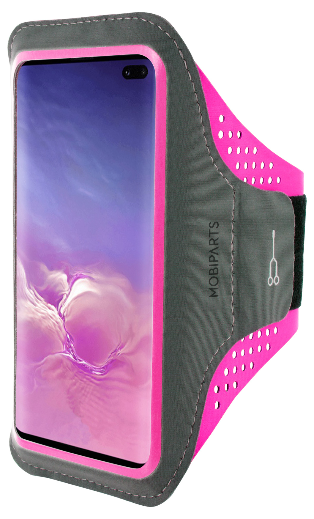 Mobiparts Comfort Fit Sport Armband Samsung Galaxy S10 Plus Neon Pink