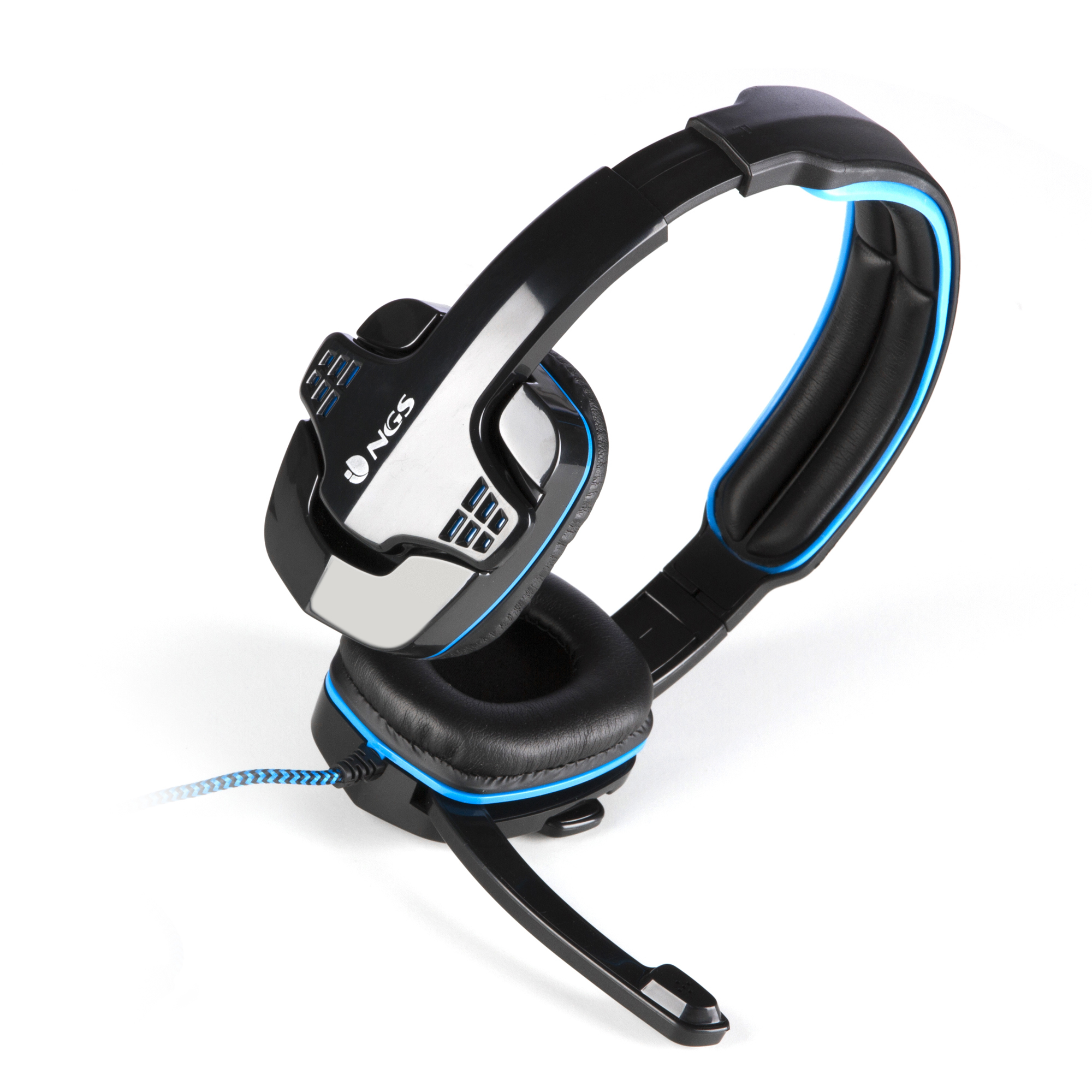 NGS GHX-505 headphones/headset Wired Head-band Gaming Black, Blue – image 4