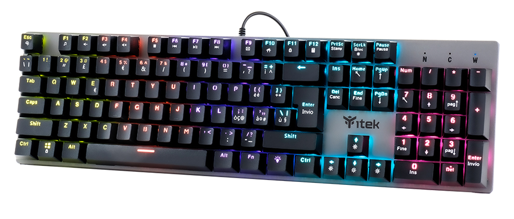 itek X10 keyboard Gaming USB Italian Black – image 7