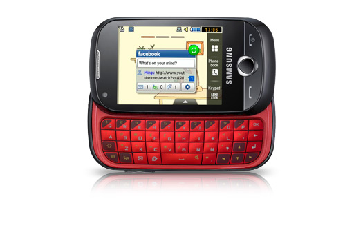 Samsung B5310 7.11 cm (2.8") 135 g Red