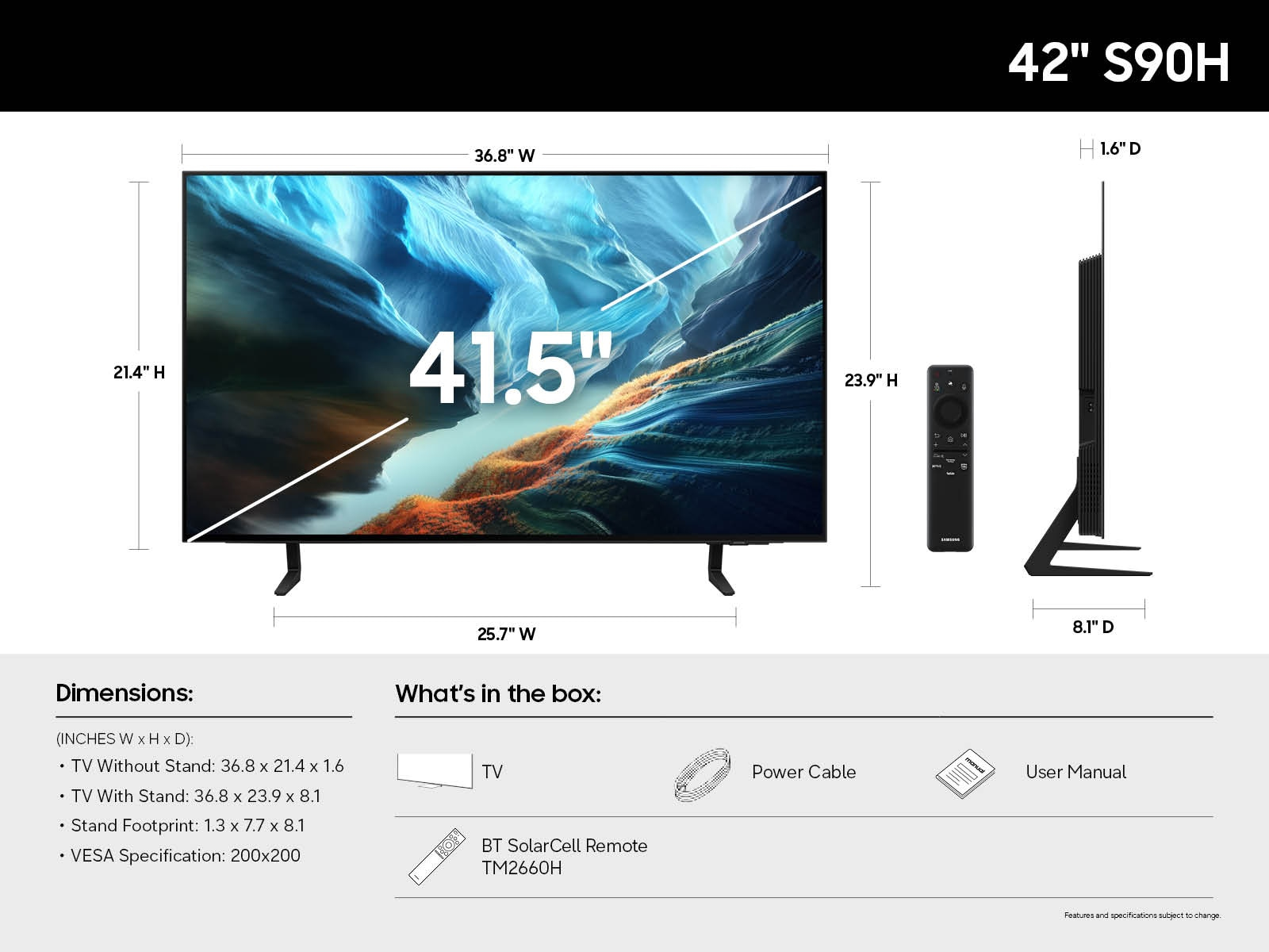 Samsung QN42S90HAEXZA TV – image 5