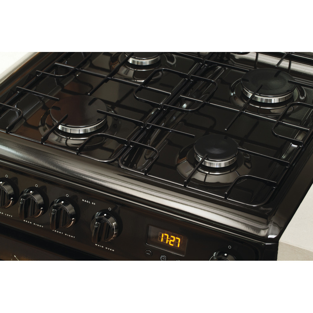 Hotpoint HAGL60K cooker Freestanding cooker Gas Black – image 7