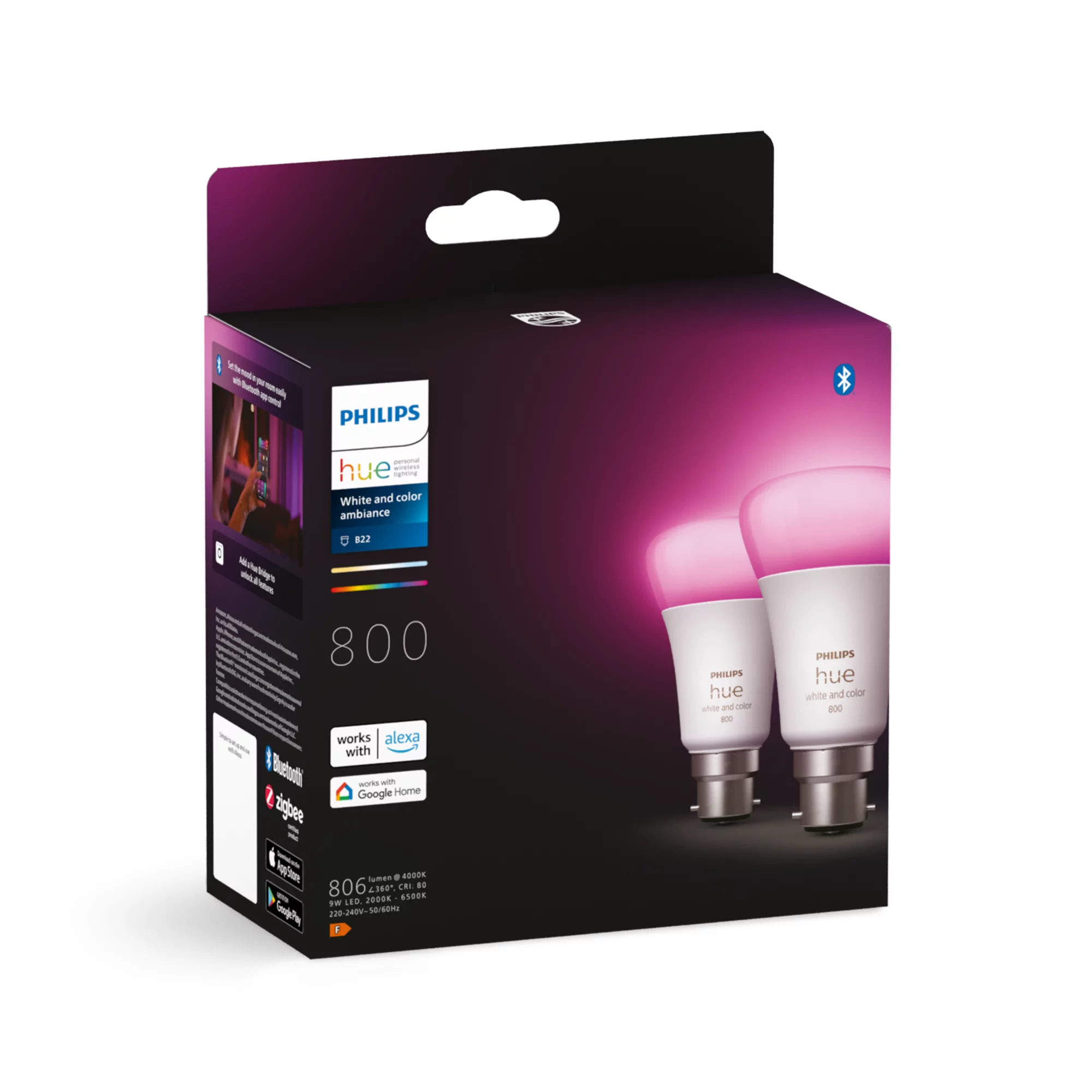 Philips by Signify Philips Hue White and colour ambience A60 – B22 smart bulb – 800 (2-pack) – image 3