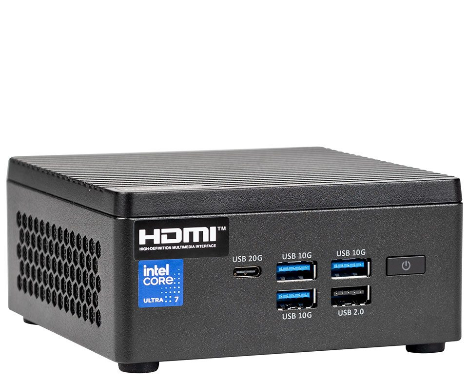 bluechip BUSINESSline M11471 Intel Core Ultra 7 155H 16 GB DDR5-SDRAM 500 GB SSD Windows 11 Pro Mini PC Nero