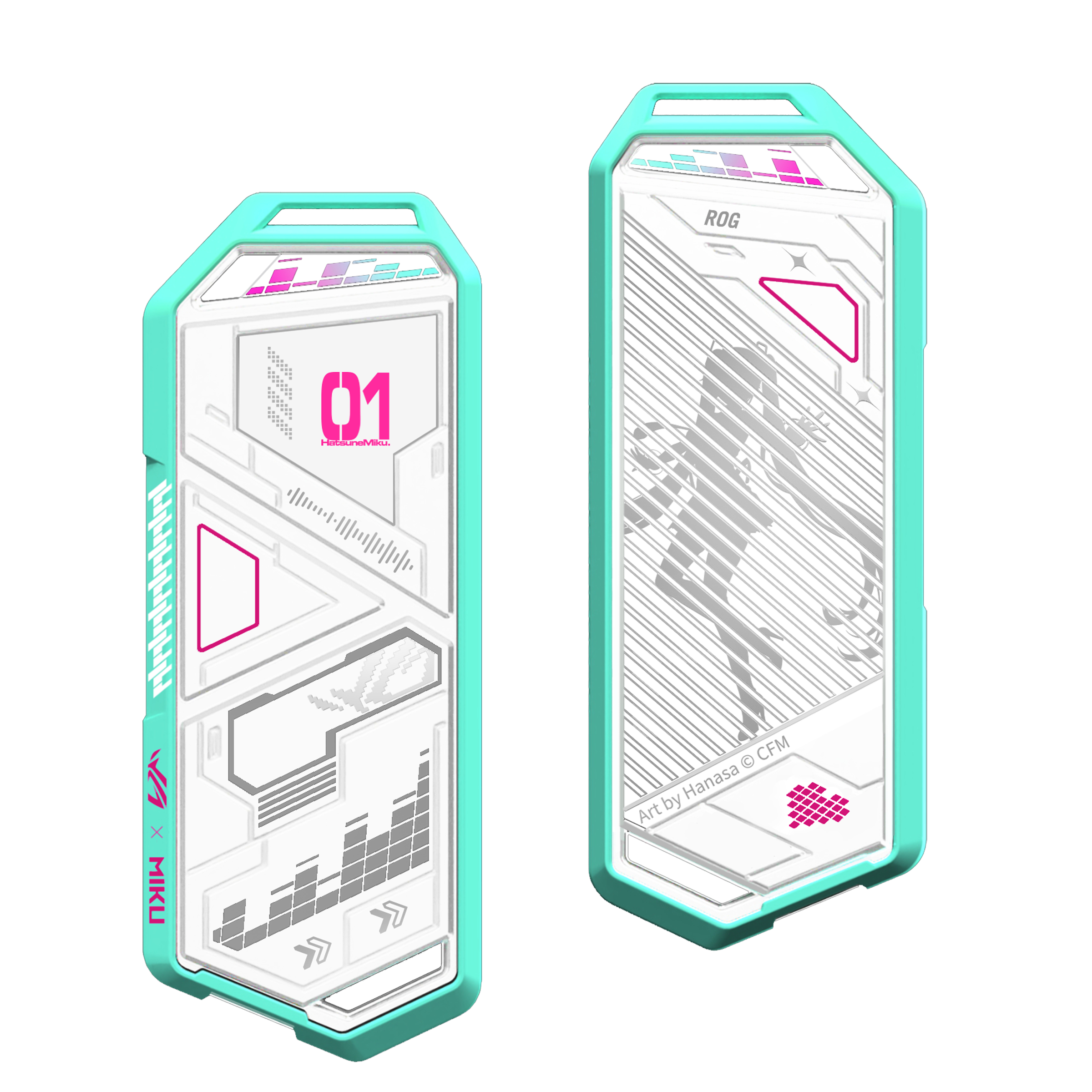 ASUS ROG Strix Arion Hatsune Miku Edition Box esterno SSD Bianco M.2