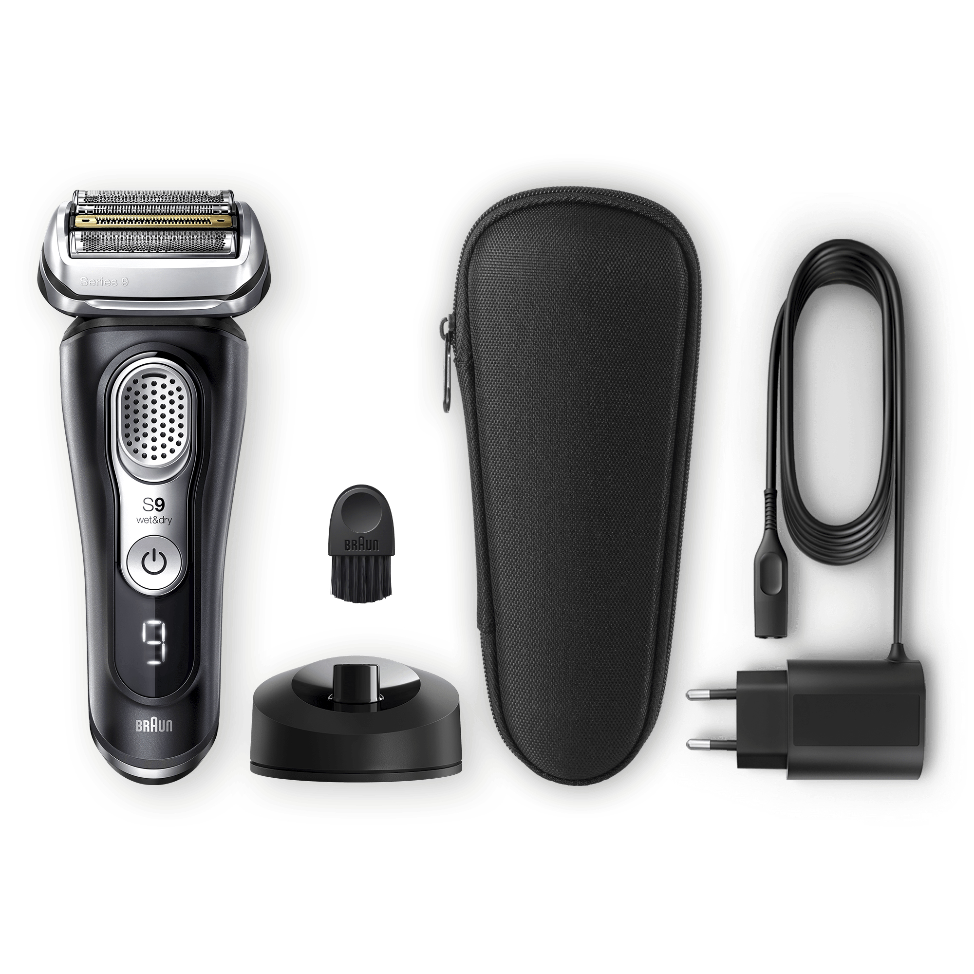 Braun Series 9 9340s Latest Generation Electric Shaver, Charging Stand, Fabric Case, Noir – image 8